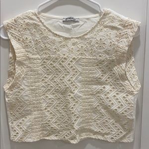 Zara Cream Crop Top